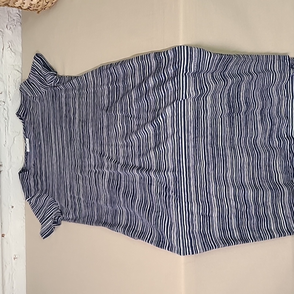 J jill Maxi Loose Dress Navy and White